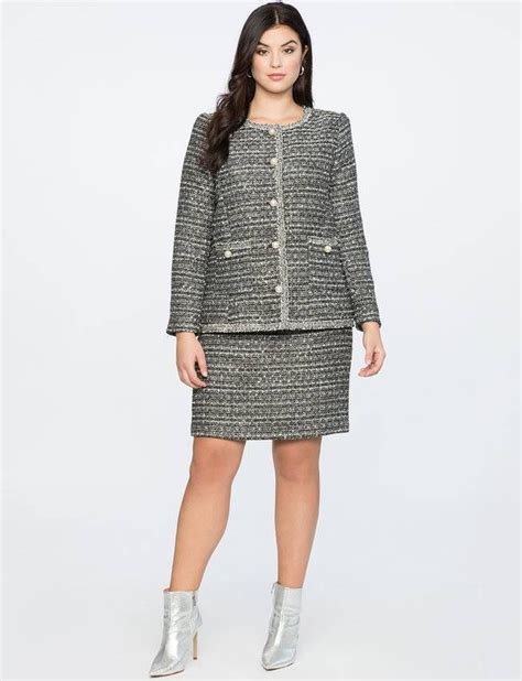 chanel style coat zara|Chanel style jacket plus size.